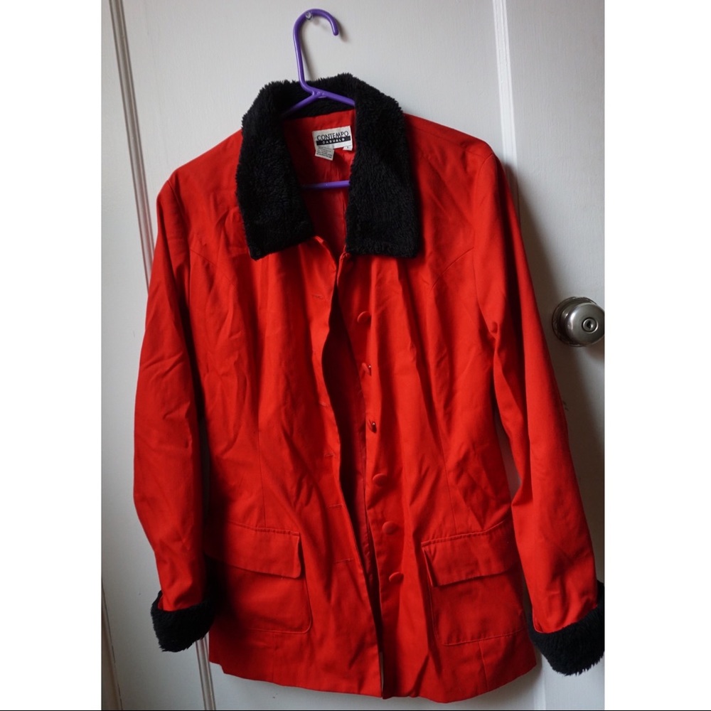 Retro contempo casuals red coat